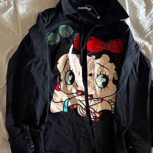 Cartoon Character Black buttonup shirts /No returns